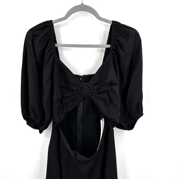 MINKPINK Audrey Cut Out Midi Dress in black Size L - Picture 4 of 11